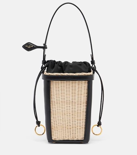 Alaïa Borsa a secchiello Small in vimini e pelle - Alaia - Modalova