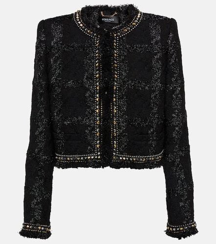 Versace Embellished tweed jacket - Versace - Modalova