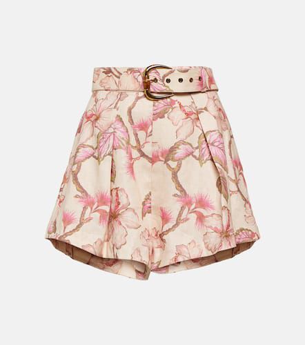Matchmaker floral linen shorts - Zimmermann - Modalova