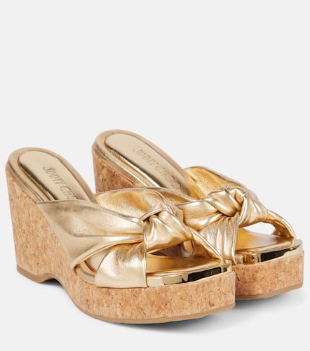 Avenue metallic leather wedge sandals - Jimmy Choo - Modalova