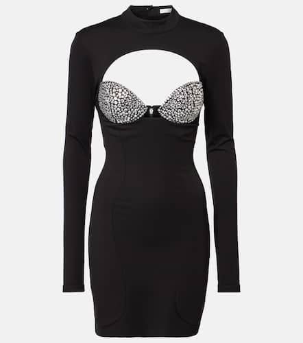 Embellished cutout ponte jersey minidress - Area - Modalova