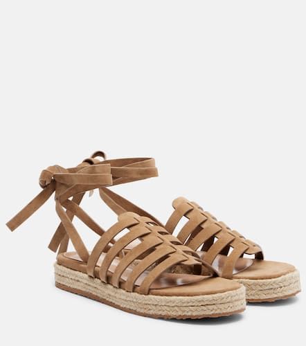 Espadrille-Sandalen aus Veloursleder - Gianvito Rossi - Modalova
