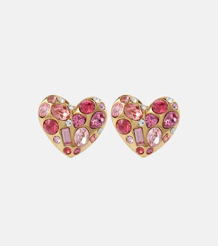 Crystal-embellished clip-on earrings - Oscar de la Renta - Modalova