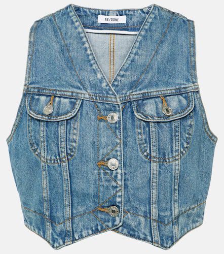 Re/Done Cropped denim vest - Re/Done - Modalova