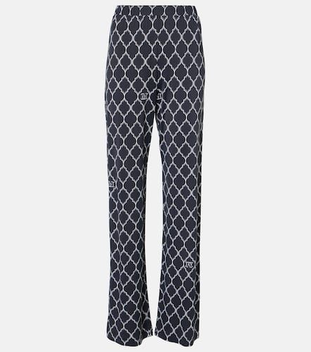 Pantalones rectos estampados con logo - Max Mara - Modalova