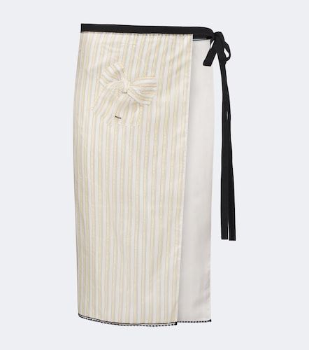 Falda envolvente a rayas bordada - Prada - Modalova