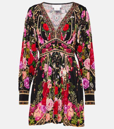 Embellished floral jersey minidress - Camilla - Modalova
