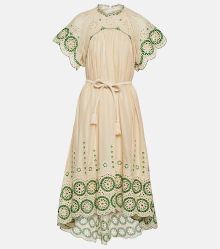Raie embroidered cotton midi dress - Zimmermann - Modalova