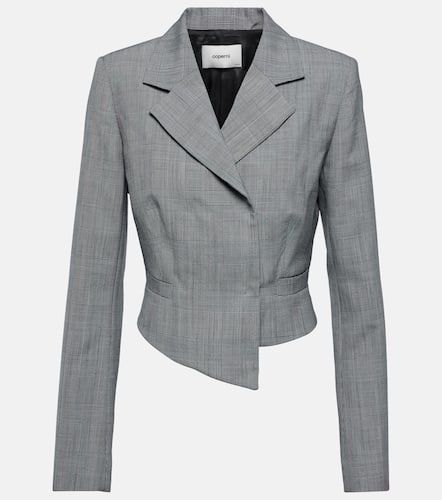 Blazer en laine vierge à carreaux - Coperni - Modalova