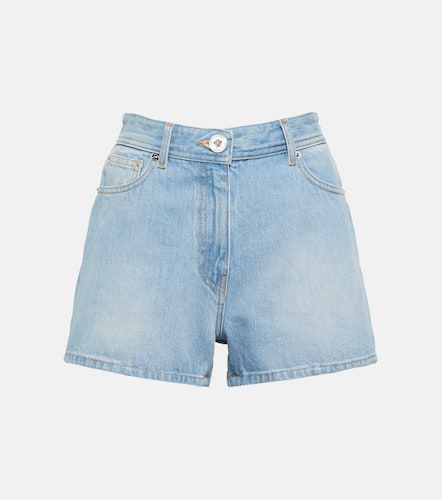 Versace Bedruckte Jeansshorts - Versace - Modalova