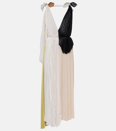 Vestido largo asimétrico plisado - Victoria Beckham - Modalova