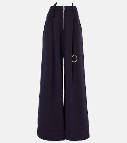 High-rise cotton wide-leg pants - The Attico - Modalova