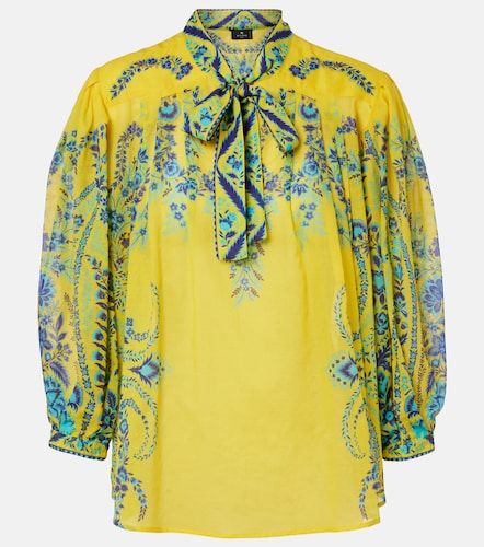 Etro Top de algodón floral - Etro - Modalova