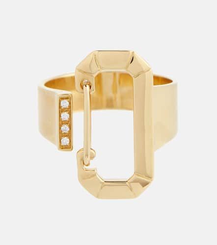 Kt yellow ring with diamonds - Eera - Modalova