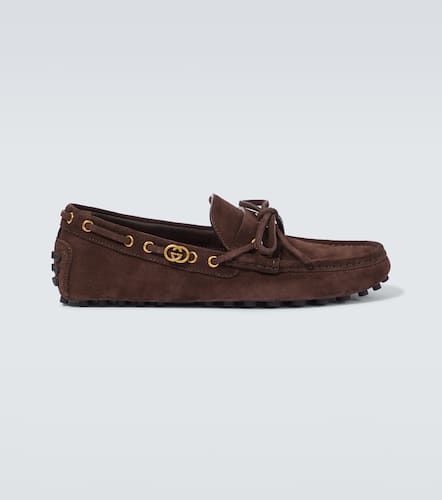 Gucci Mocasines de ante con GG - Gucci - Modalova