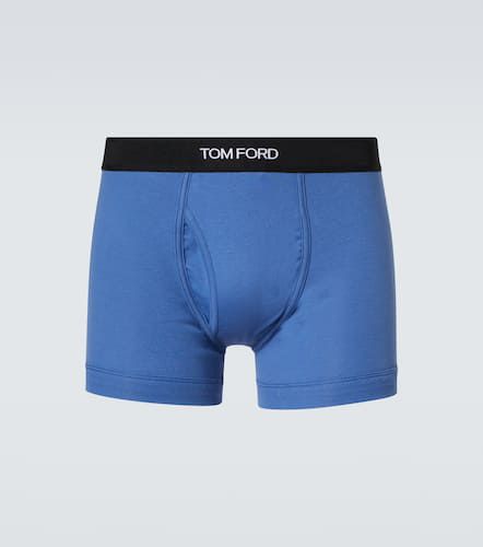 Logo cotton-blend jersey boxer briefs - Tom Ford - Modalova