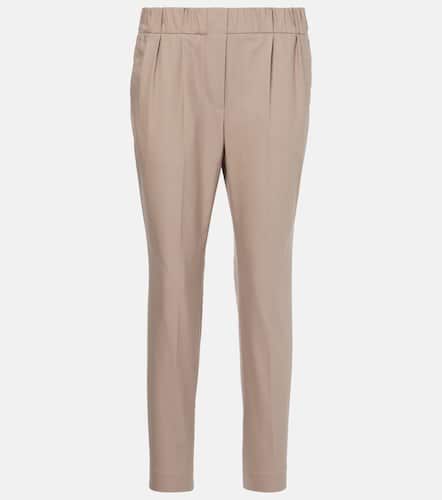 Pantaloni slim in misto cotone - Brunello Cucinelli - Modalova