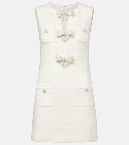 Bow-detail boucle minidress - Self-Portrait - Modalova