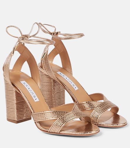 Sandalen Ari 85 aus Metallic-Leder - Aquazzura - Modalova