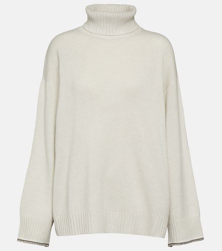 Wool, cashmere, and silk turtleneck sweater - Brunello Cucinelli - Modalova