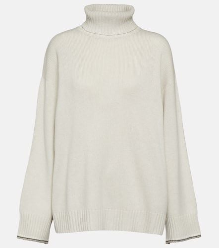 Wool, cashmere, and silk turtleneck sweater - Brunello Cucinelli - Modalova