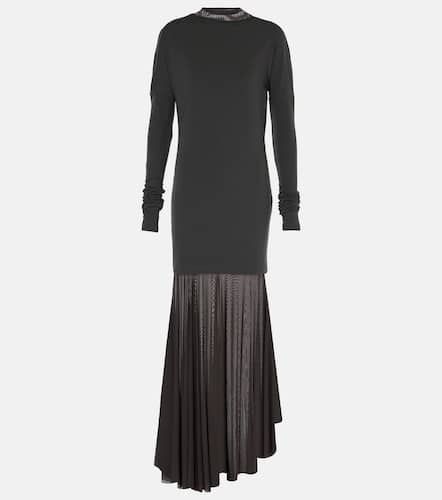 Draped jersey and mesh maxi dress - Lemaire - Modalova