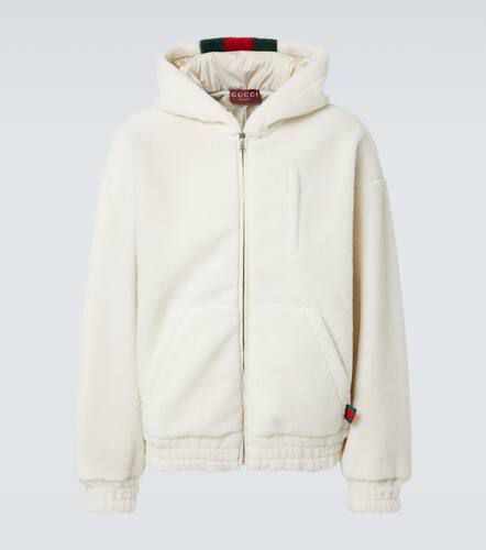 Sudadera con capucha de mezcla de lana con Web - Gucci - Modalova