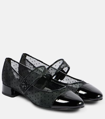 Leather-trimmed Mary Jane pumps - Tory Burch - Modalova