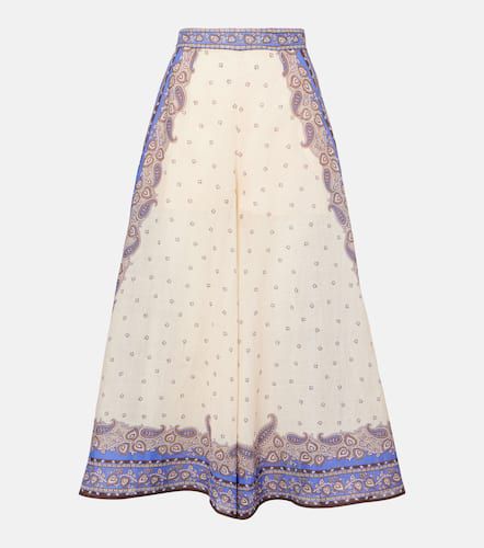 Culottes Maxine de ramio con paisley - Zimmermann - Modalova