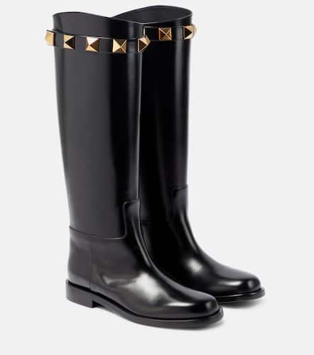 Botas altas Roman Stud de piel - Valentino Garavani - Modalova