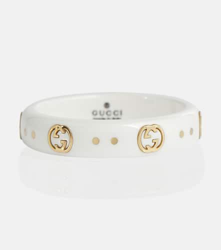 Icon 18kt -plated ring with zirconia - Gucci - Modalova