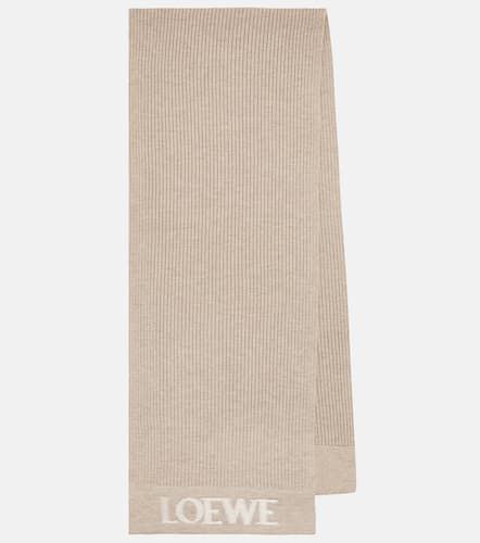 Loewe Sciarpa in lana con logo - Loewe - Modalova