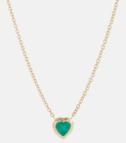 Halskette Heart & Toggle aus 18kt Gelbgold mit Smaragd - Octavia Elizabeth - Modalova