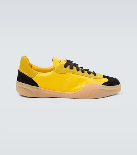 Logo suede-trimmed leather sneakers - Acne Studios - Modalova