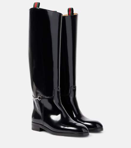 Botas altas de piel pulida con Horsebit - Gucci - Modalova