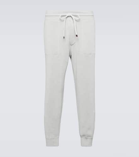 Pantalones deportivos de algodón acanalado - Brunello Cucinelli - Modalova