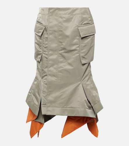 Ruffled twill cargo midi skirt - Sacai - Modalova