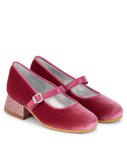 Zapatos Mary Jane Dorothy de terciopelo - Monnalisa - Modalova