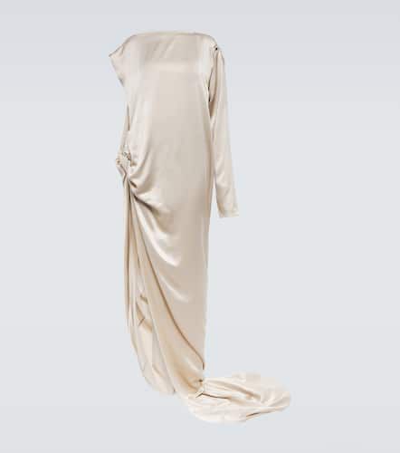 Asymmetrical silk satin gown - Rick Owens - Modalova