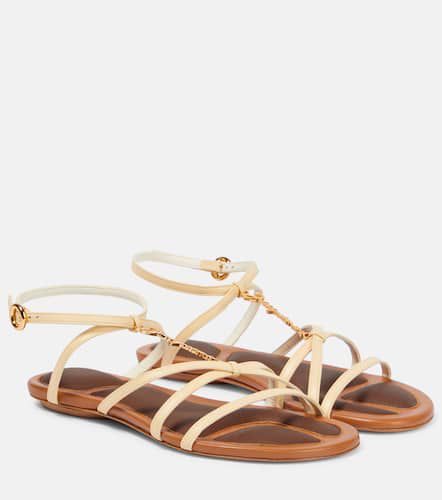 Embellished leather sandals - Jacquemus - Modalova