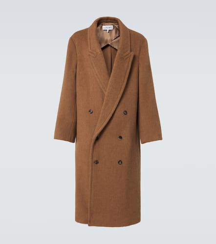 Double-breasted llama and wool coat - Loewe - Modalova