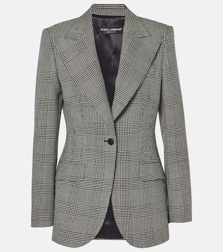 Blazer de lana a cuadros Príncipe de Gales - Dolce&Gabbana - Modalova