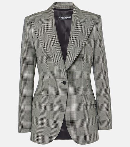 Blazer in lana vergine principe di Galles - Dolce&Gabbana - Modalova