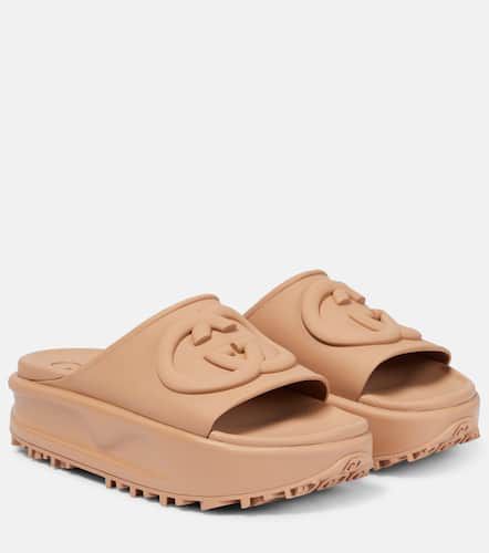 Gucci GG rubber platform slides - Gucci - Modalova