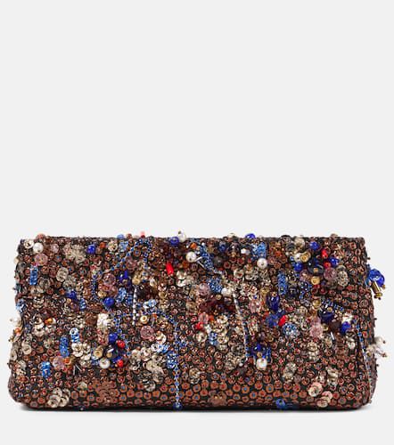 Clutch de satén adornado - Dries Van Noten - Modalova