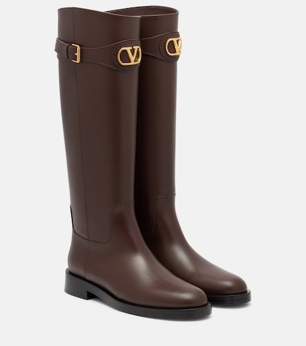 VLogo leather knee-high boots - Valentino Garavani - Modalova