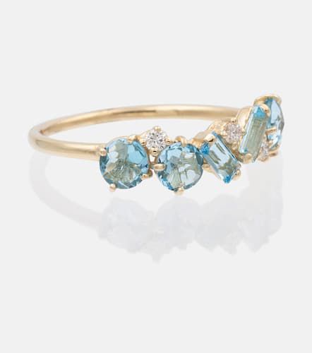 Ring aus 14kt Gelbgold mit Diamanten und Topasen - Suzanne Kalan - Modalova