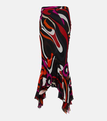 Pucci Marmo silk crepon maxi skirt - Pucci - Modalova