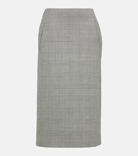 Prince of Wales checked wool midi skirt - Alexander McQueen - Modalova