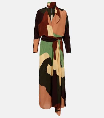 Robe longue imprimée en soie - Johanna Ortiz - Modalova